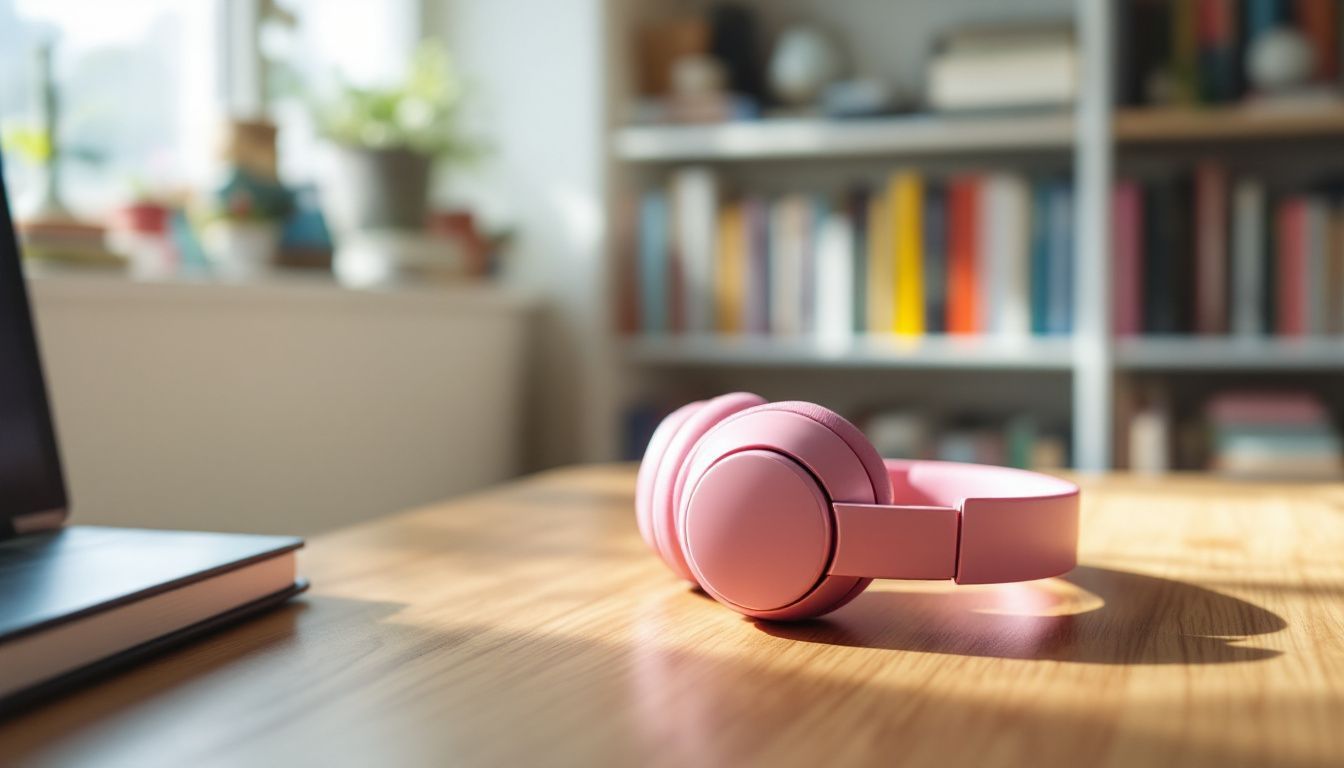Roze koptelefoon