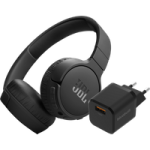 JBL Tune 670NC Zwart + BlueBuilt Quick Charge Oplader met Usb A Poort 18W Zwart