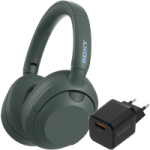 Sony ULT Wear Groen + BlueBuilt Quick Charge Oplader met Usb A Poort 18W Zwart