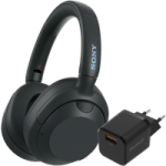 Sony ULT Wear Zwart + BlueBuilt Quick Charge Oplader met Usb A Poort 18W Zwart
